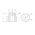 MK8 26 Tooth Stainless Steel Extrusion Gear - Image 3
