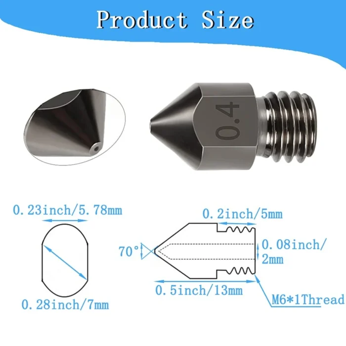 MK8 Hardened steel Nozzle - Image 3